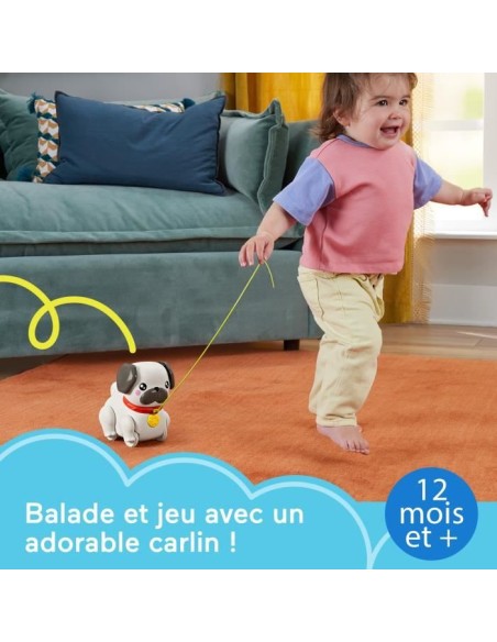 Fisher-Price-Mon Carlin a Promener-Jouet a tirer pour bébé HTW94 – FISHER PRICE (Jouet A Tirer - Jouet A Pousser) | STORE PRO SHOP 