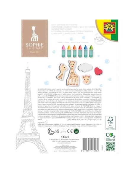 Sophie la girafe - Crayons de couleur pour le bain et formes – SES CREATIVE (Jouet De Bain) | STORE PRO SHOP 