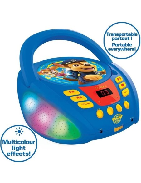 Lecteur CD Bluetooth La Pat' Patrouille avec Effets Lumineux – LEXIBOOK () | STORE PRO SHOP 