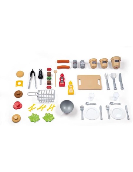 Cuisine d'Extérieur Évolutive Smoby - Grill et Plancha - 40 Accessoires – SMOBY (Maison De Jeux Exterieure - Maisonnette) | STORE PRO SHOP 