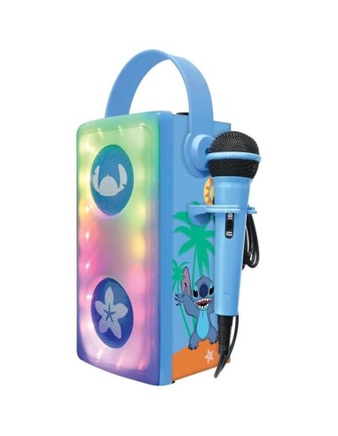Puissante enceinte Bluetooth  lumineuse Stitch avec micro – LEXIBOOK (Micro - Karaoke) | STORE PRO SHOP 
