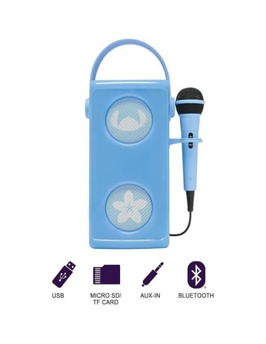 Puissante enceinte Bluetooth  lumineuse Stitch avec micro – LEXIBOOK (Micro - Karaoke) | STORE PRO SHOP 