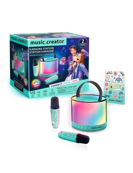 Canal Toys - Music Creator - Mini Station Karaoké - Enceinte lumineuse avec 2 microphones sans fil - INF 044 – CANAL TOYS (Micro - Karaoke) | STORE PRO SHOP 