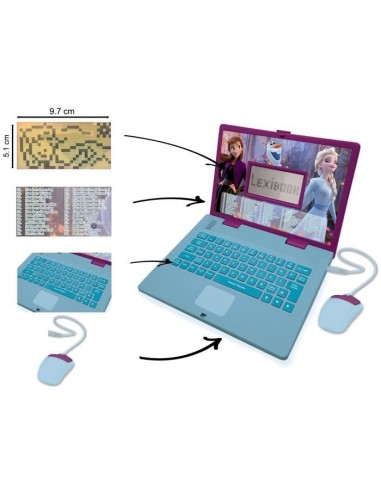 Ordinateur Educatif Bilingue La Reine des Neiges - LEXIBOOK - 124 activités – LEXIBOOK (Ordinateur Enfant) | STORE PRO SHOP 