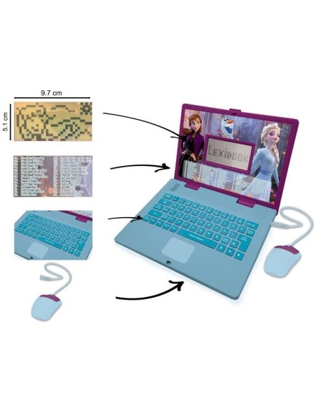 Ordinateur Educatif Bilingue La Reine des Neiges - LEXIBOOK - 124 activités – LEXIBOOK (Ordinateur Enfant) | STORE PRO SHOP 