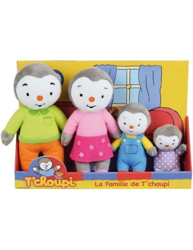 Coffret famille 4 Peluches - T'Choupi - JEMINI - /- 19 cm – JEMINI (Peluche) | STORE PRO SHOP 