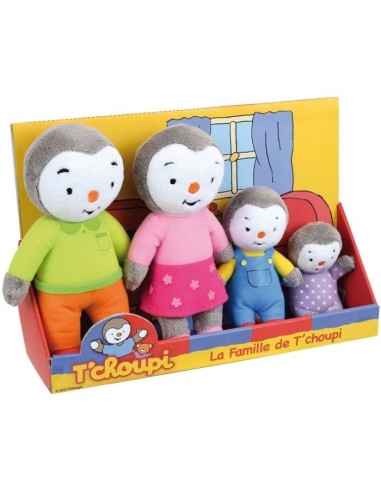 Coffret famille 4 Peluches - T'Choupi - JEMINI - /- 19 cm – JEMINI (Peluche) | STORE PRO SHOP 
