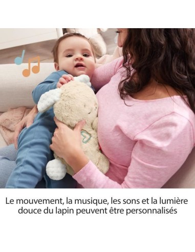Fisher-Price-Mon Lapin Câlin-Peluche veilleuse personnalisable HXG97 – FISHER PRICE (Peluche) | STORE PRO SHOP 