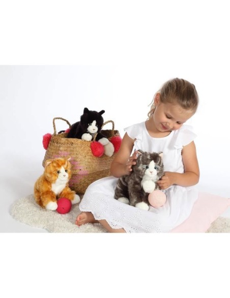 Gipsy Toys - Chat Mimiz - 28 cm - Noir  Blanc – GIPSY TOYS (Peluche) | STORE PRO SHOP 