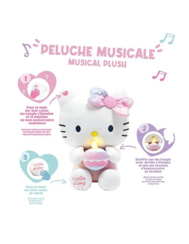 Hello Kitty Peluche Interactive Anniversaire /- 26 cm - JEMINI - Musique, bougie et rire interactifs. – JEMINI (Peluche) | STORE PRO SHOP 