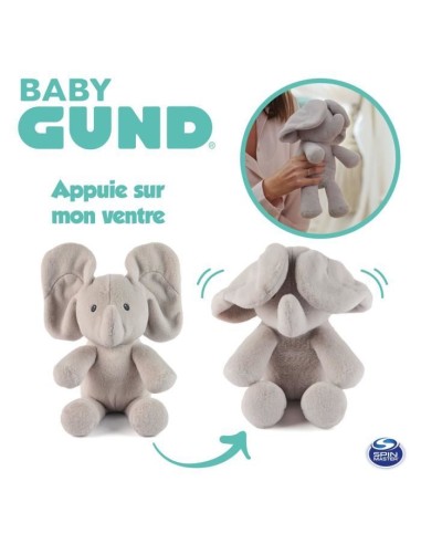 SPIN MASTER CACHE-CACHE FLAPPY L'ELEPHANT Gund – SPIN MASTER (Peluche) | STORE PRO SHOP 