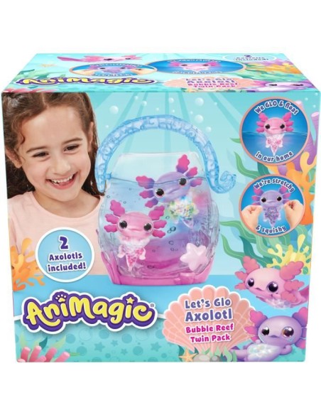 Animagic - GOLIATH - Pack double Axolotl - Aquarium a bulles - Rose / Violet - Des 4 ans – GOLIATH (Peluche) | STORE PRO SHOP 
