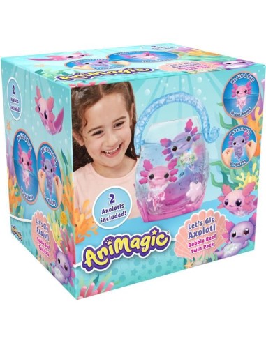 Animagic - GOLIATH - Pack double Axolotl - Aquarium a bulles - Rose / Violet - Des 4 ans – GOLIATH (Peluche) | STORE PRO SHOP 