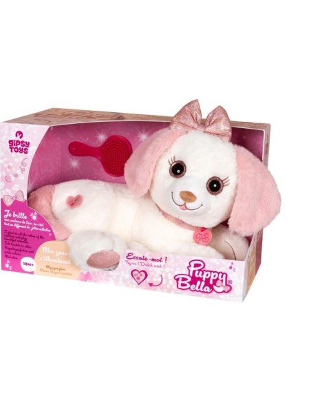 Peluche chien Puppy Bella - GIPSY TOYS - Toute douce qui s'illumine au rythme de jolies mélodies - 30 cm – GIPSY TOYS (Peluche) | STORE PRO SHOP 