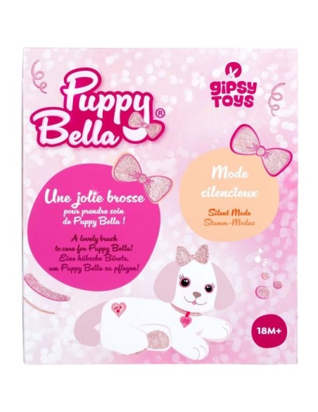 Peluche chien Puppy Bella - GIPSY TOYS - Toute douce qui s'illumine au rythme de jolies mélodies - 30 cm – GIPSY TOYS (Peluche) | STORE PRO SHOP 