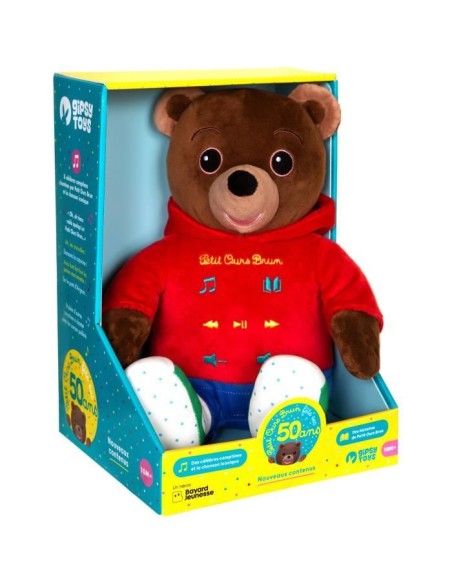 Peluche musicale Petit Ours Brun - GIPSY TOYS - Conteur d'hisoires 28 cm – GIPSY TOYS () | STORE PRO SHOP 