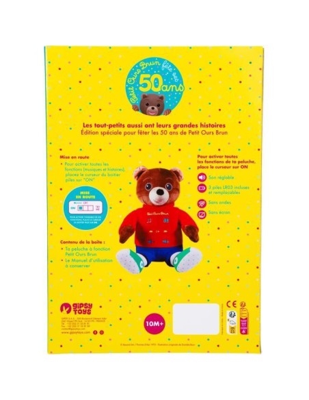 Peluche musicale Petit Ours Brun - GIPSY TOYS - Conteur d'hisoires 28 cm – GIPSY TOYS () | STORE PRO SHOP 