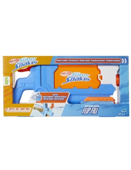 Nerf Super Soaker Flip Fill, Pistolet a eau avec 4 styles de jet, remplissage rapide, capacité de 887 mL d'eau, jouets des 6 a – NERF (Pistolet A Eau - Jeu A Jet D'eau - Bombe A Eau) | STORE PRO SHOP 