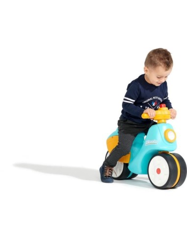 FALK - Scooter premier âge Strada - roues silencieuses, guidon directionnel avec klaxon - Bleu et Jaune – FALK () | STORE PRO SHOP 