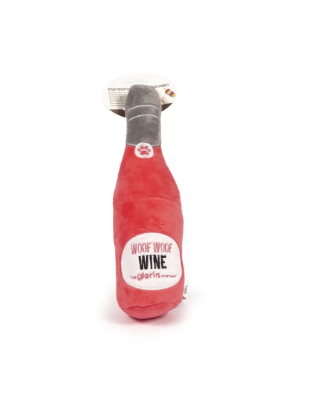 Jouet pour chien en peluche Gloria Woof Woof Wine Rose Polyester polypropylène