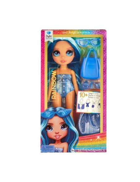 Rainbow High Swim  Style - Poupée mannequin ariculée 27 cm - Skyler (Bleue) - Maillot de bain  Paréo - a partir de 4 ans – RAINBOW HIGH () | STORE PRO SHOP 