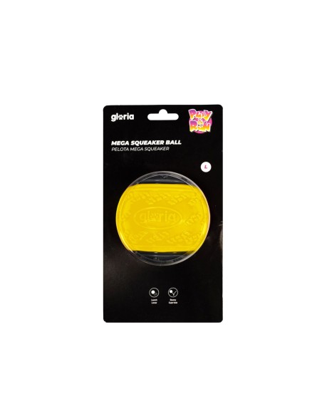 Boule pour animaux de compagnie Gloria PLAY AND RUN Jaune TPR L 8,89 cm