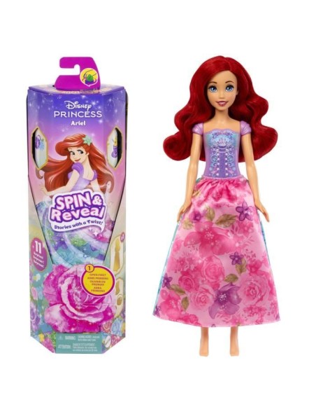 Mattel-Princesses Disney Spin  Reveal-Poupée Ariel avec 11 surprises HTV88 – DISNEY PRINCESS (Poupee) | STORE PRO SHOP 