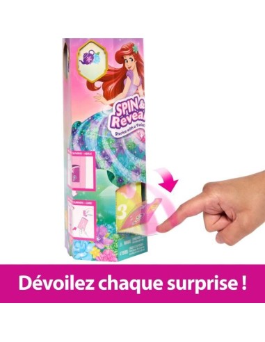 Mattel-Princesses Disney Spin  Reveal-Poupée Ariel avec 11 surprises HTV88 – DISNEY PRINCESS (Poupee) | STORE PRO SHOP 