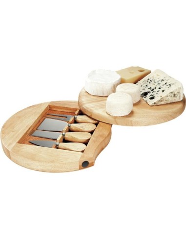Plateau a fromage - LIVOO - MEN28 - En hévéa - Plateau pivotant - Avec 4 ustensiles – LIVOO (Plateau A Fromage - Cloche A Fromage) | STORE PRO SHOP 