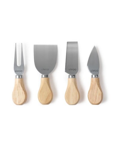 Plateau a fromage - LIVOO - MEN28 - En hévéa - Plateau pivotant - Avec 4 ustensiles – LIVOO (Plateau A Fromage - Cloche A Fromage) | STORE PRO SHOP 