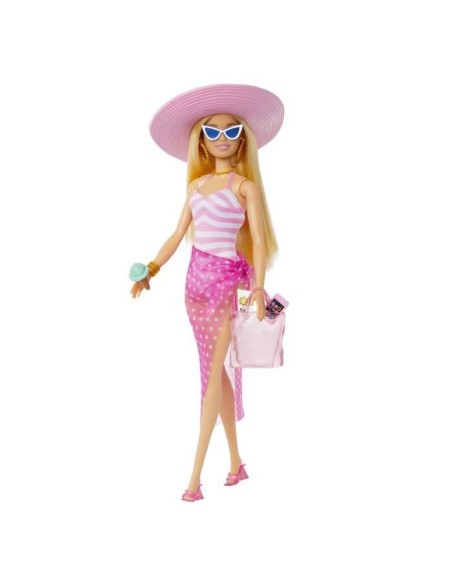 Barbie-Barbie Plage-Poupée blonde en maillot de bain et accessoires HPL73 – BARBIE (Poupee) | STORE PRO SHOP 