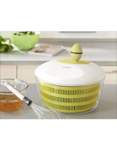 Essoreuse a salade - LEIFHEIT - TREND 23069 - Capacité : 4L - Mécanisme d'essorage a manivelle - Poignée ergonomique - Blanc/V 2