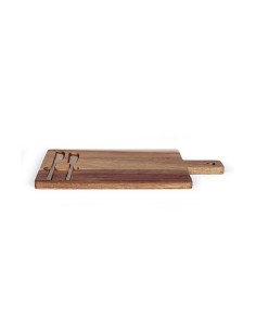 Plateau a fromage - LIVOO - MEC138 - Bois d'acacia FSC - 38 x 20 cm - 2 couteaux aimentés