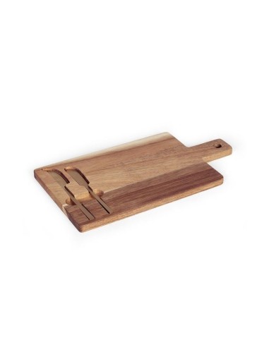 Plateau a fromage - LIVOO - MEC138 - Bois d'acacia FSC - 38 x 20 cm - 2 couteaux aimentés – LIVOO (Plateau A Fromage - Cloche A Fromage) | STORE PRO SHOP 