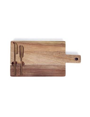 Plateau a fromage - LIVOO - MEC138 - Bois d'acacia FSC - 38 x 20 cm - 2 couteaux aimentés – LIVOO (Plateau A Fromage - Cloche A Fromage) | STORE PRO SHOP 