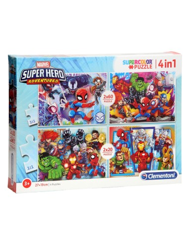 Clementoni Puzzle Marvel Superhéros - Ensemble de 4 Puzzles – CLEMENTONI (Puzzle) | STORE PRO SHOP 