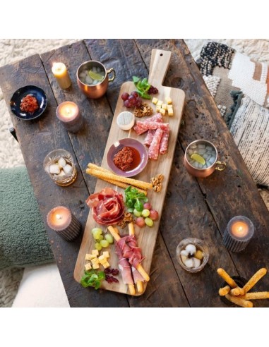 Planche apéritive - LIVOO - MES151 - Bois d'acacia - 75 cm - Beige – LIVOO (Plateau - Plat De Service) | STORE PRO SHOP 