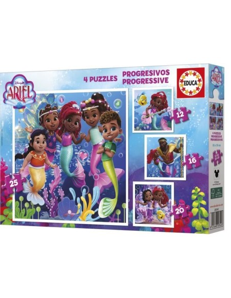 Puzzles progréssifs - EDUCA - Ariel - 12162025 pieces – EDUCA (Puzzle) | STORE PRO SHOP 