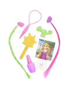 Tete a coiffer - DISNEY PRINCESSES - Tete a Coiffer Raiponce Deluxe - 12 accessoires, faux flacon de vernis, guide coiffure 2