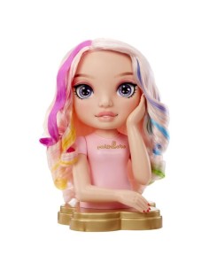Rainbow High - Tete a coiffer Bella - 33cm - Colorer ongles et cheveux - Utilise les produits pour toi - Des 4 ans