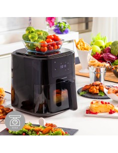 Friteuse sans huile avec balance InnovaGoods Fryinn Balance 5000 Noir Acier inoxydable 1500 W 5 L