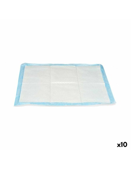 Alèse 60 x 60 cm Bleu Blanc Papier Polyéthylène (10 Unités)