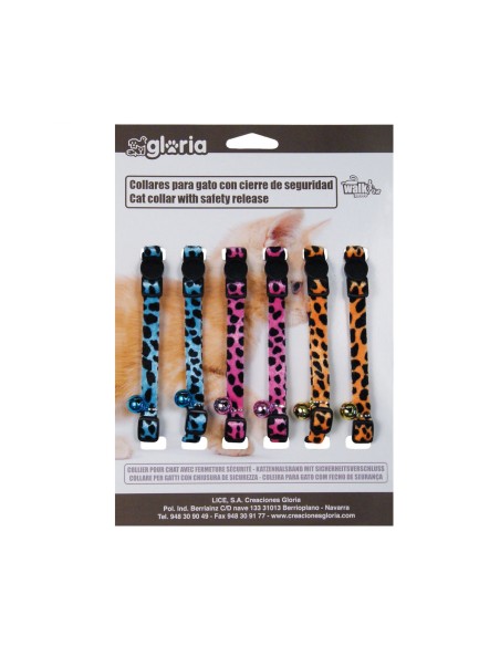 Collier pour chat Gloria   Multicouleur 6 Unités