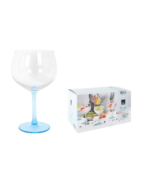 Set de Verres pour Gin Tonic Inde Bleu 650 ml