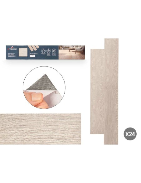 Autocollants GiftDecor Parquet Gris 24 Unités