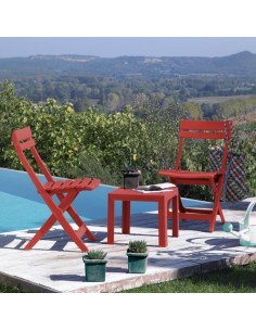 Chaise pliante - GROSFILLEX - MIAMI - Terracotta 2