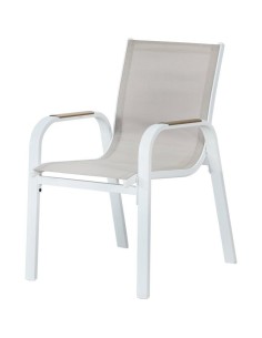 Lot de 4 fauteuils repas de jardin - VIANEA  Aluminium et textilene  52 x 64,5 x 86,5 cm