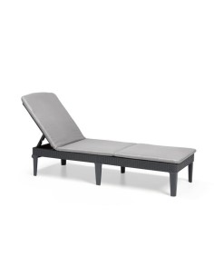 ALLIBERT  Bain de soleil JAIPUR - imitation résine tressée - Gris