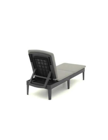ALLIBERT  Bain de soleil JAIPUR - imitation résine tressée - Gris – ALLIBERT JARDIN (Chaise Longue - Transat - Bain De Soleil) | STORE PRO SHOP 