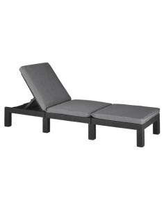 Keter Chaise longue avec coussin Daytona Graphite 441306 2